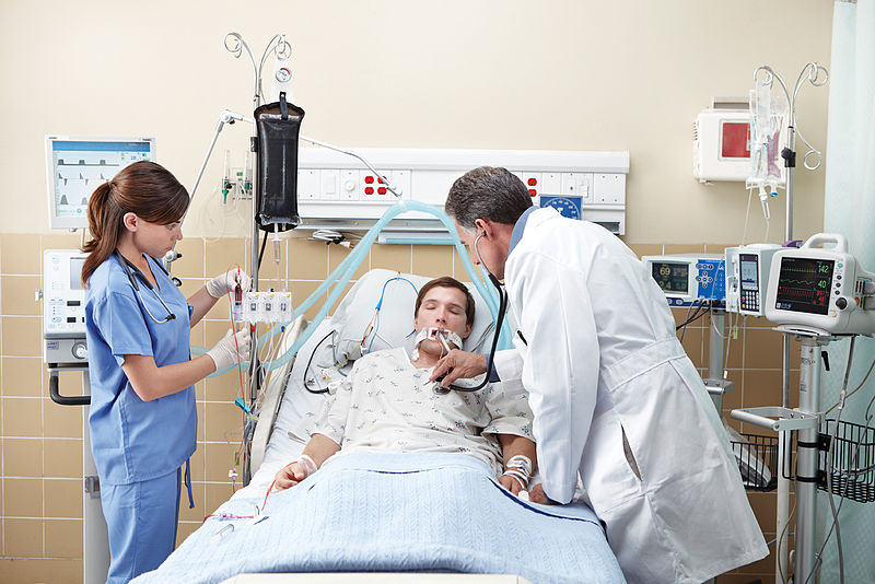 patient in intensive care unit